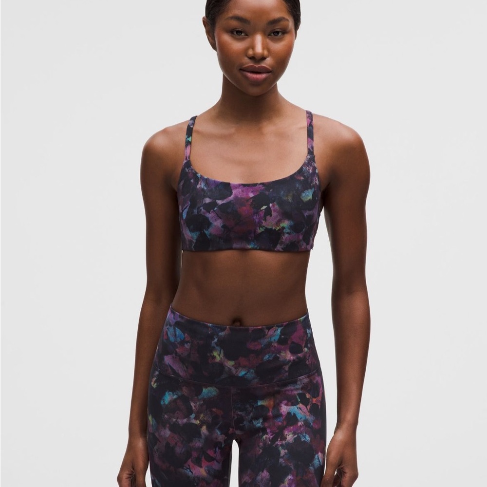Lululemon Wunder Train Strappy Racer Bra - Opulent Floral Black Multi
